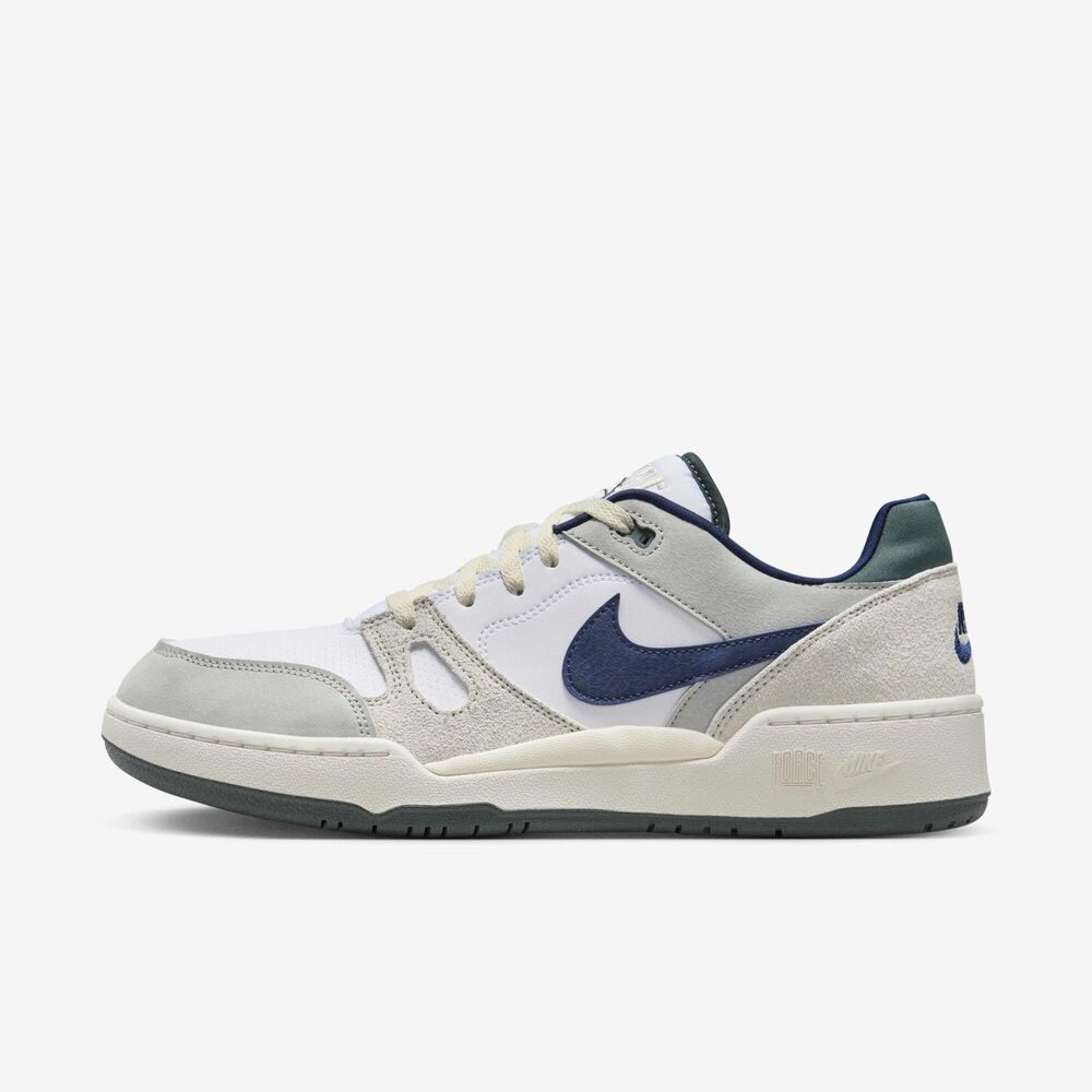 Men's Nike Full Force Low in White/Light Iron Ore/Light Bone/Navy Size 9.5